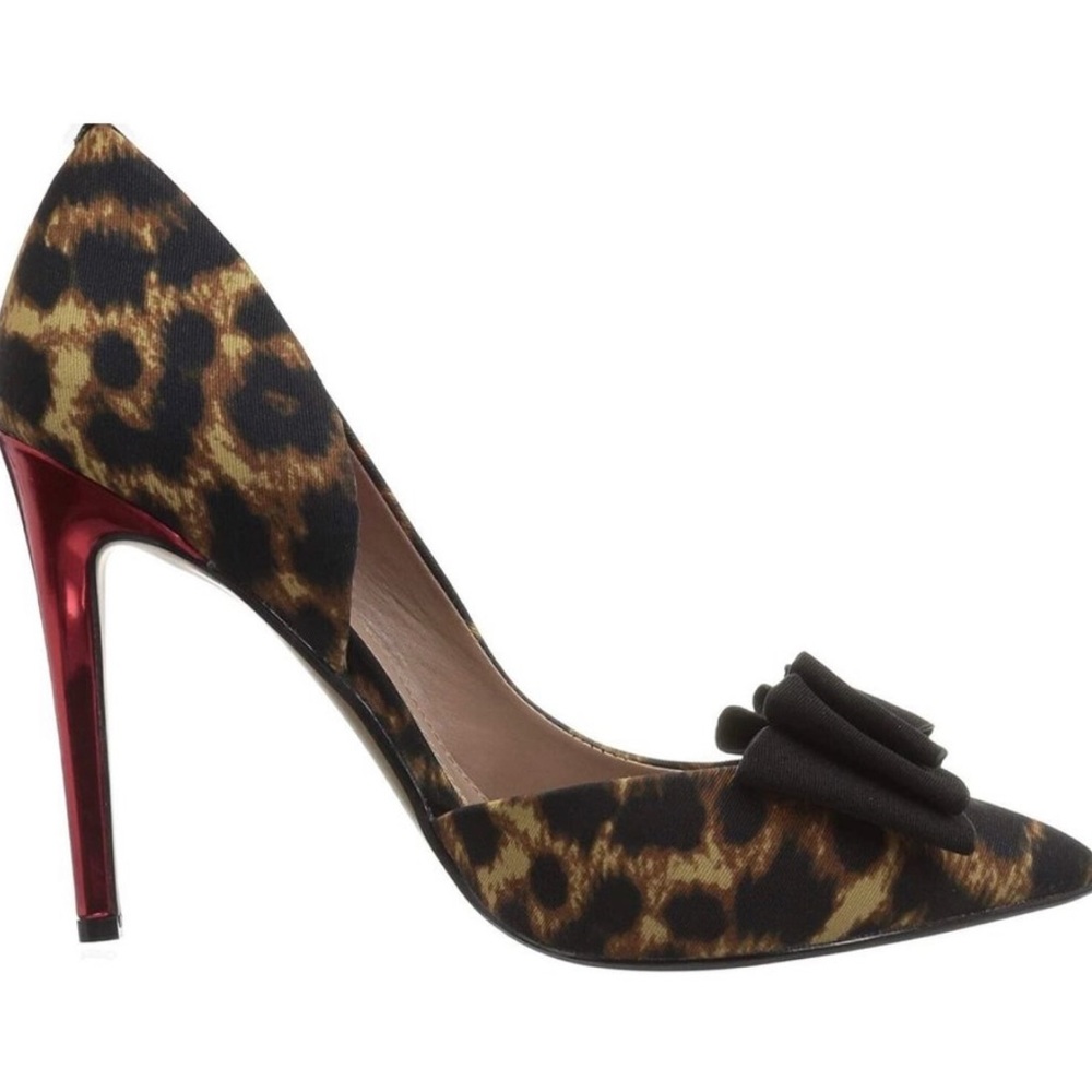 Betsey Johnson Womens Prince-p Pointed Toe
D-orsay Pumps Leopard Print Stiletto